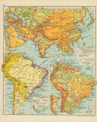 Aisa sous les Mongols. Amérique du Sud vers 1650. L