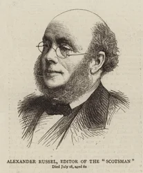 Alexander Russel, rédacteur en chef du "Scotsman" (gravure)