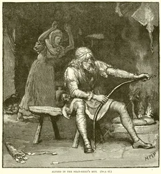 Alfred dans la hutte du bouvier