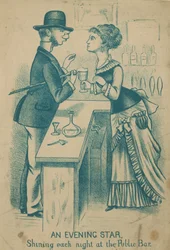 Une étoile du soir, brillant chaque nuit au bar public