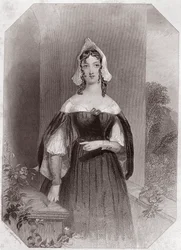 Anne Page (Les Joyeuses Commères de Windsor) - « Galerie des femmes de Shakespeare, collection de quarante-cinq portraits sérieux par les premiers artistes de Londres, enrichie de notices critiques et littéraires » vers 1838 - de « Galerie des femmes de Sh