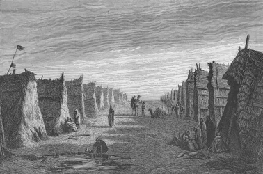 Village arabe près de Port-Saïd
