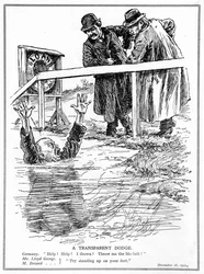 Aristide Briand et Lloyd George narguent l