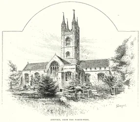 Ashford, vue du nord-ouest (gravure)