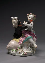 Asie et Afrique, fabriquées par la manufacture de porcelaine de Chelsea, vers 1760