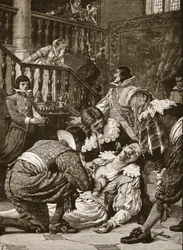 Assassinat du duc de Buckingham, illustration tirée de « Cassell