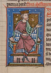 Athelstan, tiré de "The Cartulary And Customs Of Abingdon Abbey", f.18r