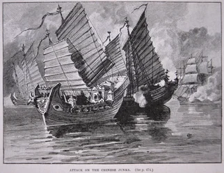 Attaque des jonques chinoises en 1841