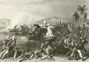 Attaque sur les mutins de Sealkote par la cavalerie irrégulière du général Nicholson