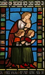Assistants du Christ bénissant les enfants