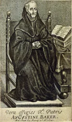 Augustini Baker, frontispice de Holy Wisdom, imprimé en 1634