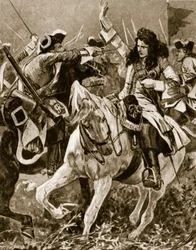 Bataille de Malplaquet, 11 septembre 1709 : Chevalier St. George blessé pendant la guerre de Succession d