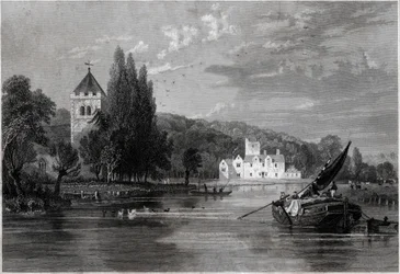 Abbaye de Bisham (gravure, vers 1850)