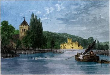 Abbaye de Bisham (gravure, vers 1850)