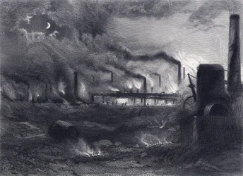 Black Country, près de Bilston, Staffordshire, tiré de "Staffordshire and Warwickshire Past and Present" par John Alfred Langford