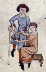 Saignée, du Psautier de Luttrell, c.1325-35