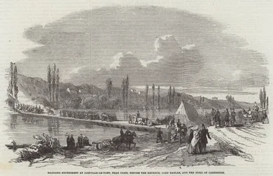 Expérience de pontage à Joinville-le-Pont, près de Paris, devant l