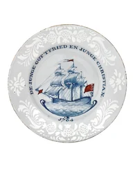 Assiette Delft de Bristol, probablement Richard Frank de Redcliffe