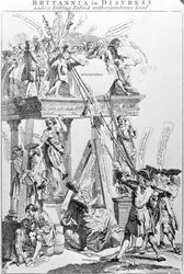 Britannia en Détresse Sous une Structure Chancelante avec une Charge Encombrante, vers 1756