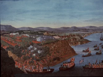 Les Britanniques prennent Québec au Canada aux Français en 1759