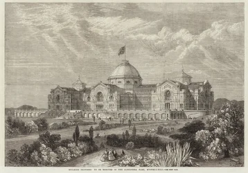 Bâtiment proposé à être érigé dans le parc Alexandra, Muswell Hill