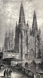 Cathédrale de Burgos, Burgos, Espagne, tiré de « Espagne : un résumé de l