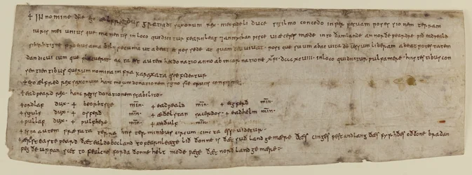 CCA-ChAnt/F/150 Charte du roi Alfred, vers 898