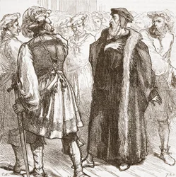 Calvin devant ses ennemis au Conseil, illustration de L