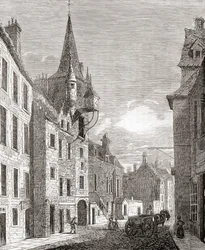 Prison de Canongate, Édimbourg, Écosse, de Old England: A Pictorial Museum, pub. 1847
