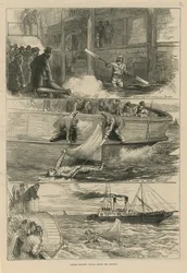 Le voyage du capitaine Boyton à travers la Manche