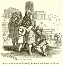 Britons captifs exhibés par César dans le Forum à Rome