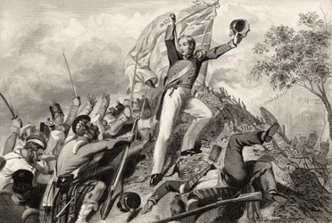 Capture des canons par les Highlanders avant Cawnpore en 1857, de 