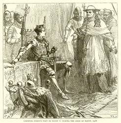 Visite du cardinal Ursini à Henri V pendant le siège de Rouen, 1418