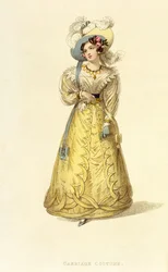 Costume de voiture, planche de mode du Repository of Arts d