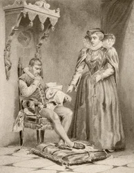 Catherine de Médicis avec son fils Charles IX