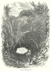 Grotte de la baie de Pegwell (gravure)