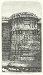 Pavillon central, Hullabid, façade est (gravure)