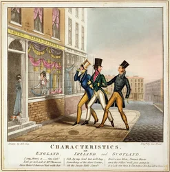 Caractéristiques - Angleterre, Irlande et Écosse, gravé par George Hunt