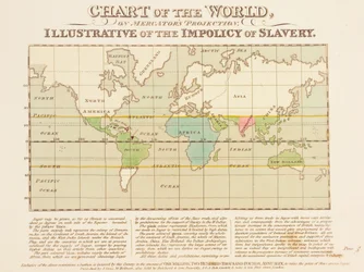 Carte du monde, sur la projection de Mercator, illustrant l