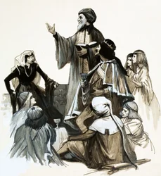 Chaucer récitant sa poésie