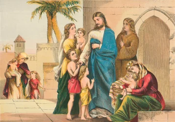 Le Christ recevant les petits enfants