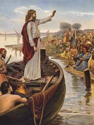 Christ enseignant au bord de la mer
