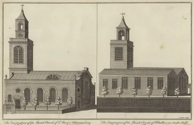Église St Mary, Aldermanbury et église Allhallows sur London Wall, Londres