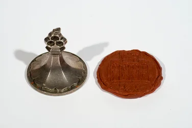 Sceau circulaire avec les armoiries de New College