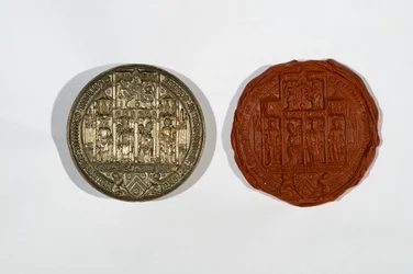 Sceau circulaire avec les armoiries de New College