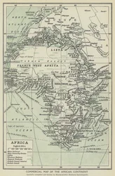 Carte commerciale du continent africain