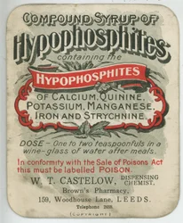 Étiquette de Sirop Composé d