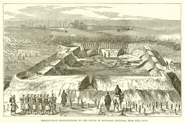 Fortifications confédérées au nord de Manassas Junction, près de Bull Run