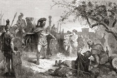 Coriolan revient en ennemi à Rome après son exil, de Ward and Lock