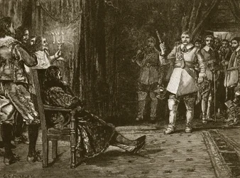 Entrevue du cornet Joyce avec Charles, illustration de Cassells Illustrated History of England